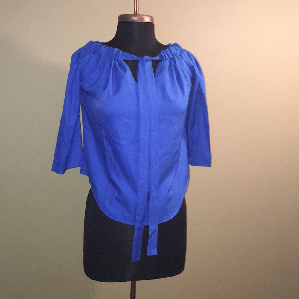 Royal blue blouse